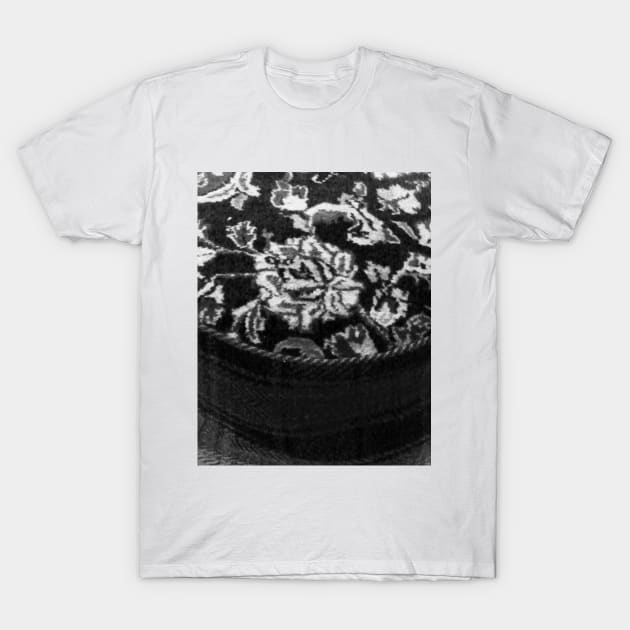 black and white flower pattern, floral designs, minimal art, abstract art, floral pattern, antique rug photo , For custom orders please DM me. T-Shirt by Hadigheh-art